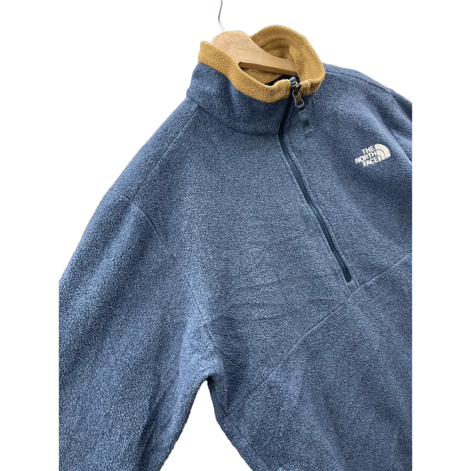 Vintage The North Face Men's Two-Tone 1/4 Zip Fleece Jacket