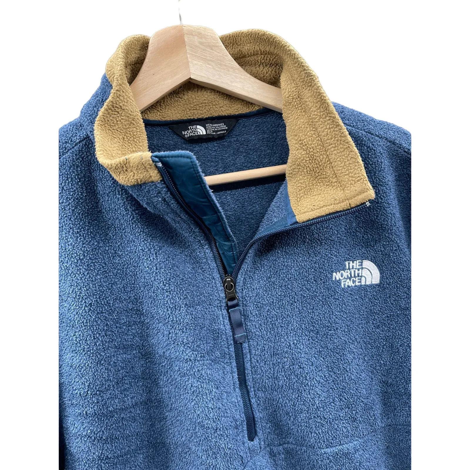 Vintage The North Face Men's Two-Tone 1/4 Zip Fleece Jacket