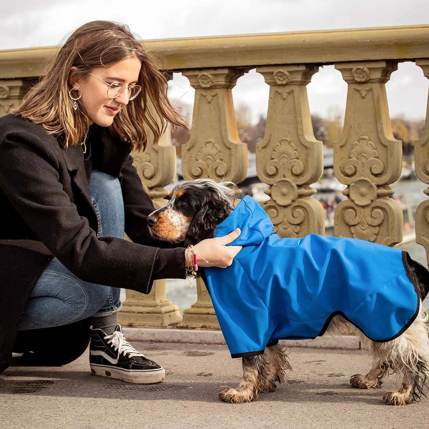 Waterproof Dog Softshell Jacket Hooded Raincoat Windbreakers