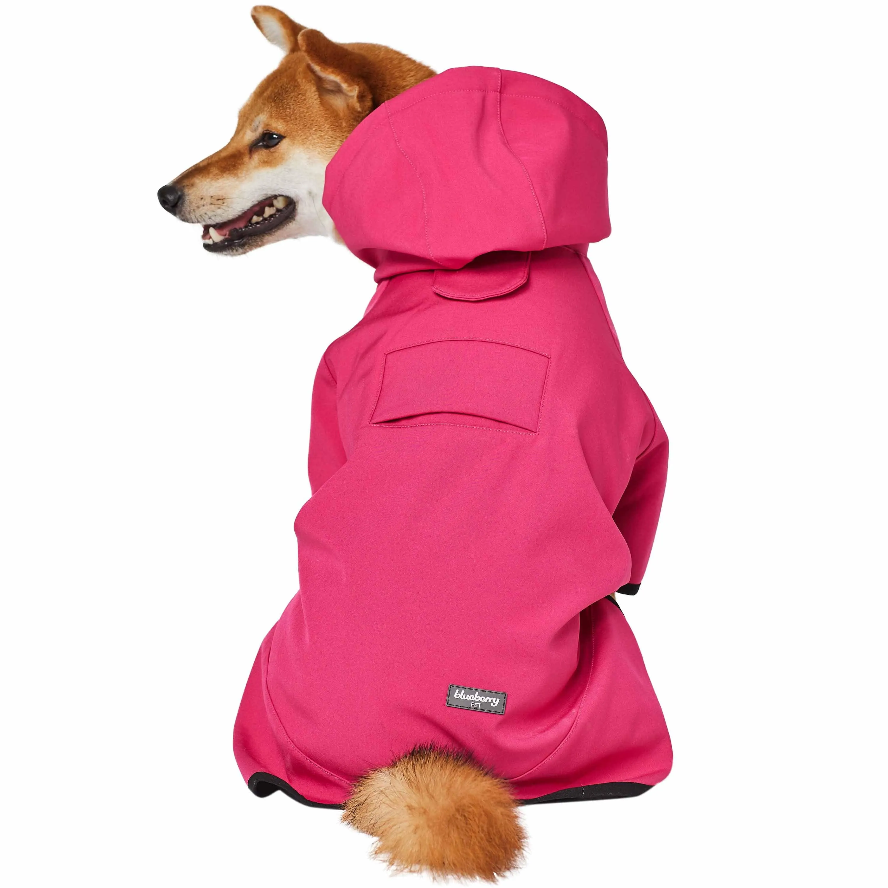 Waterproof Dog Softshell Jacket Hooded Raincoat Windbreakers