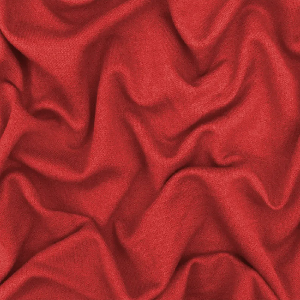 Winter Red Solid Stretch Brushed French Terry Sweatshirt Fleece Knit Fabric