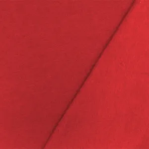 Winter Red Solid Stretch Brushed French Terry Sweatshirt Fleece Knit Fabric
