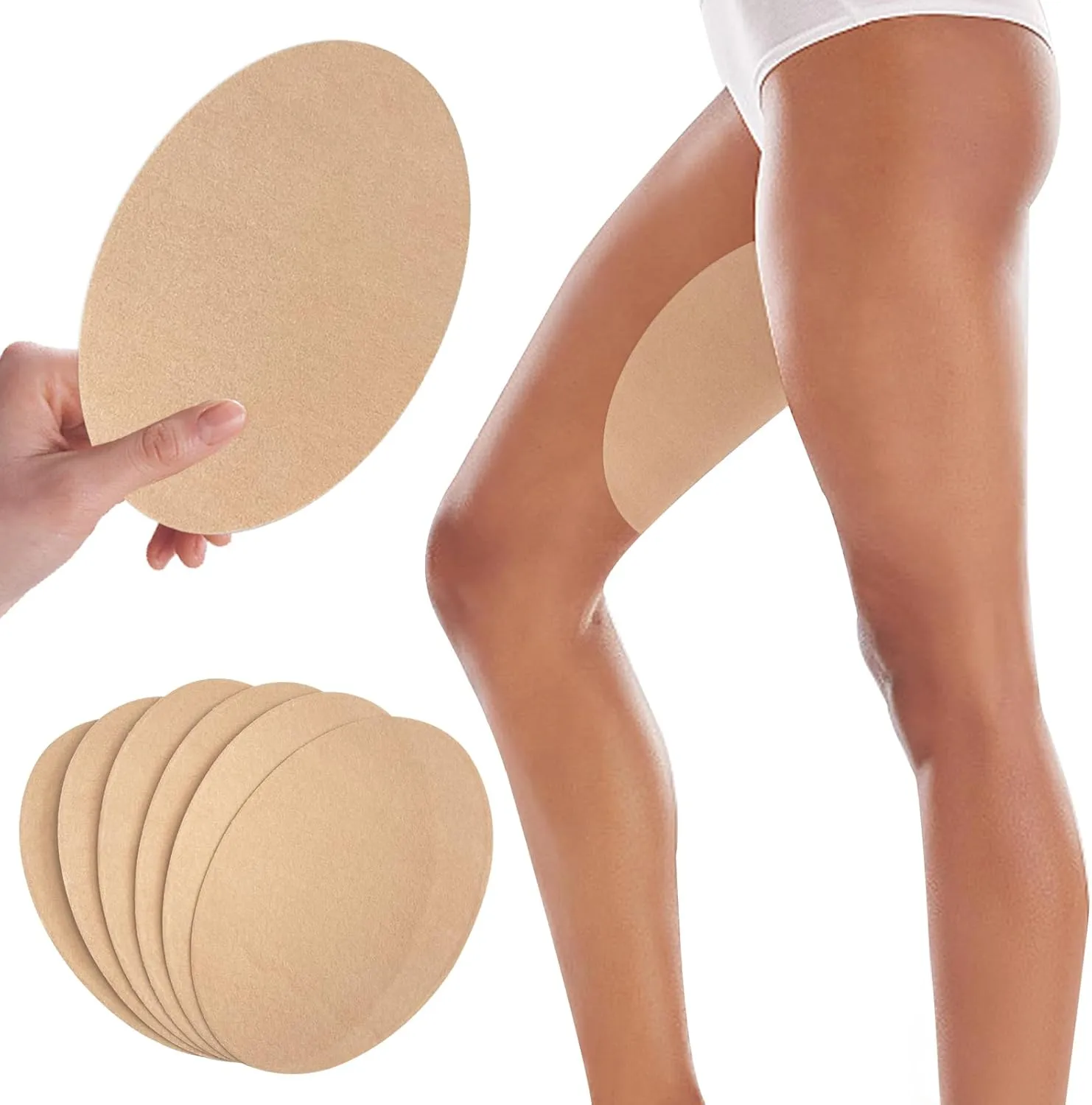 WOLAIYE Anti Chafing Friction Tape Patches, Chafe Protection Skin Tape,Thigh Inner Rub Patch,Women Body Breathable Sticker Pads-10Pcs