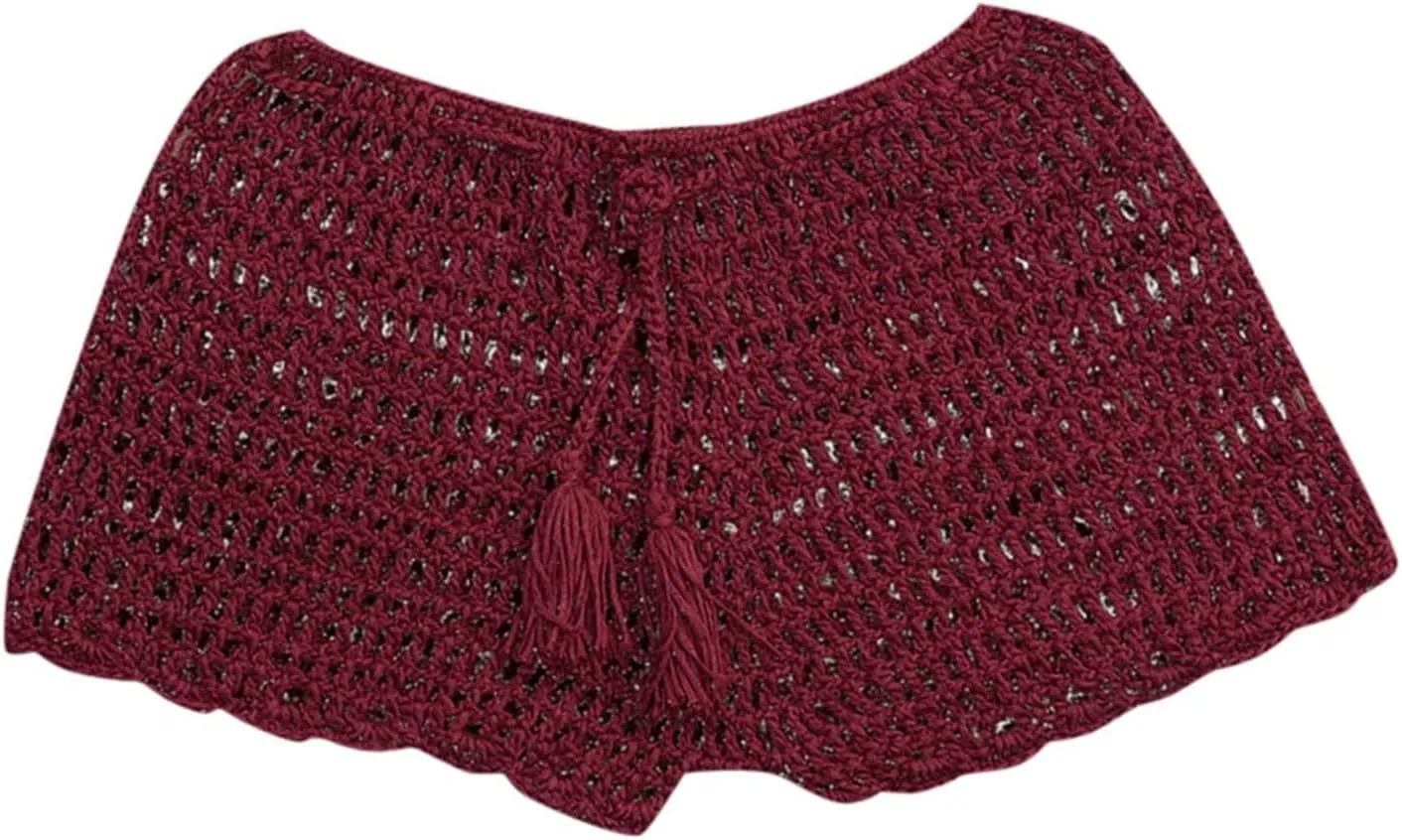 Women's Crochet Cover Up Shorts Hollow Out Knit Bathing Suit Crochet Beach Shorts Coverup Bottom